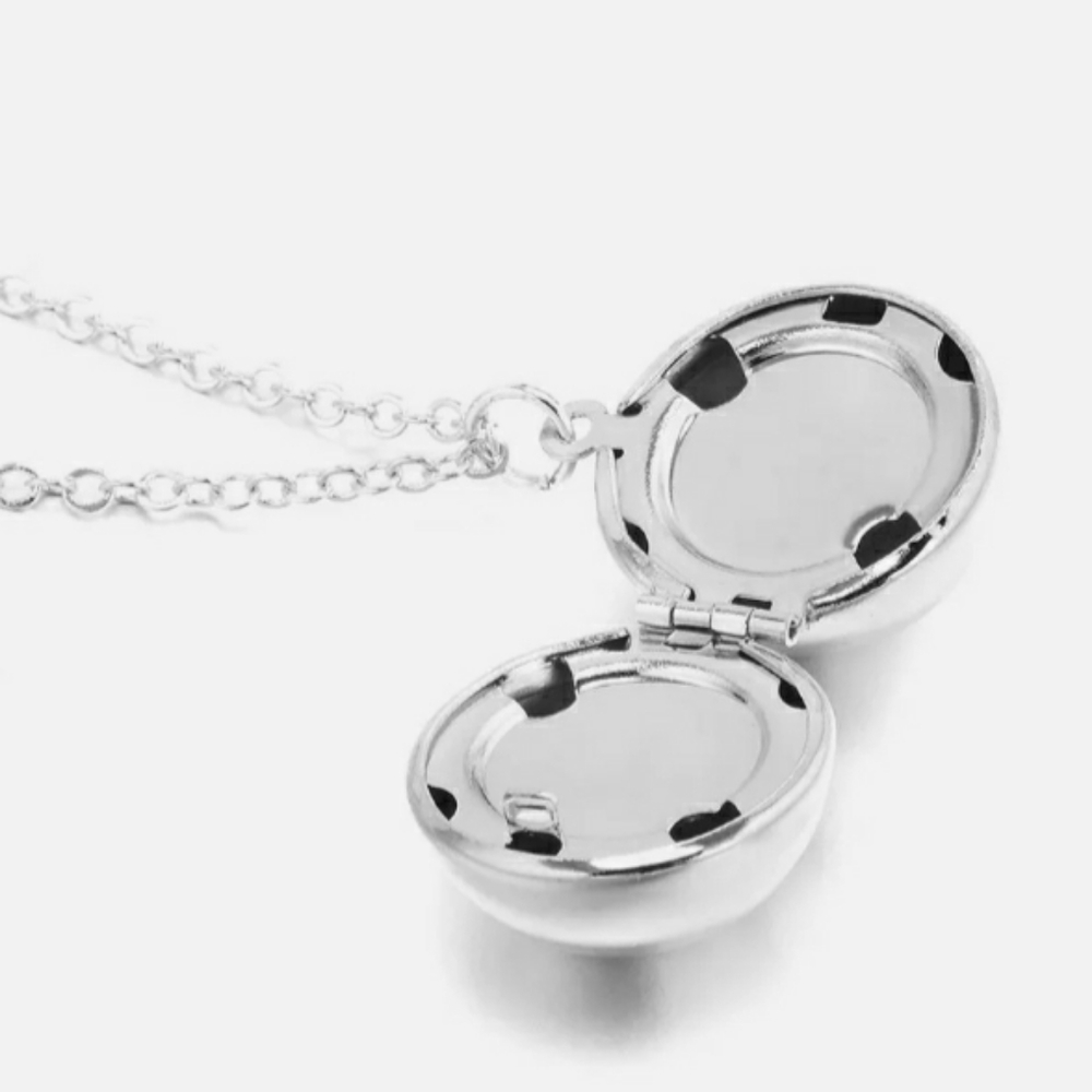 Secret Message Locket (Silvertone) - Picture 4 of 5